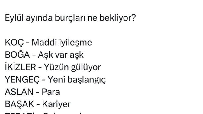 Eylül ayında burçları ne bekliyor?
