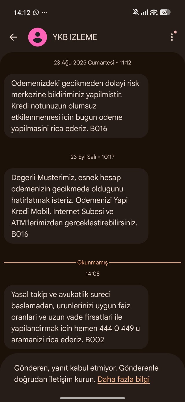 Kredi borcum var gecikme borcu hemen yasal takip başlatılırmı?