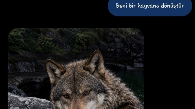 Yapay zekaya beni hayvana dönüştür dedim, neden direkt kurt seçti sizde de böyle mi oluyor?