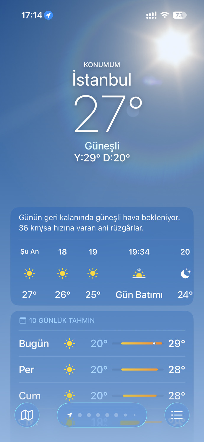 Sizin orada hava kaç gösteriyo?