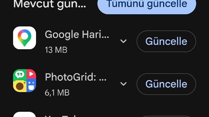 Telefonunuz da uygulamalari güncelliyor musunuz?