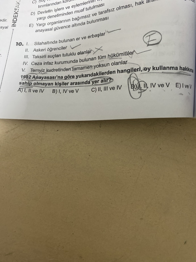 D olması gerekmiyor mu cevap nasıl e?
