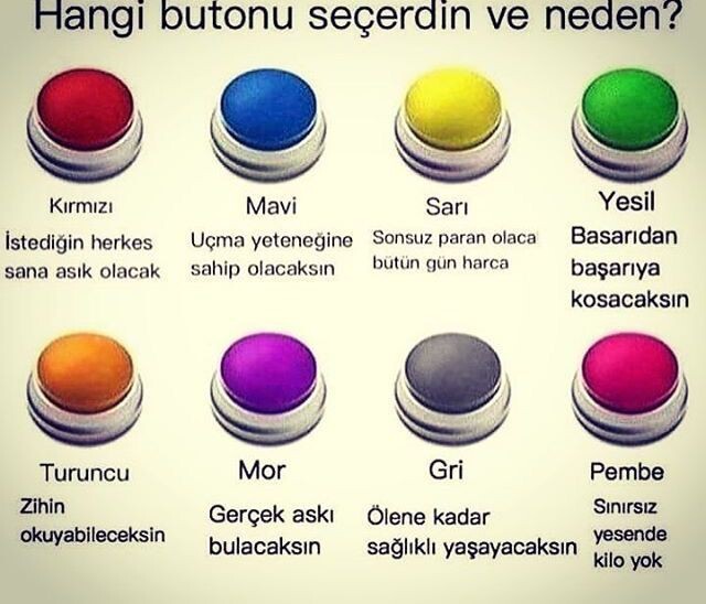 Tek bir düğmeye basacak olsaydınız bu hangisi olurdu neden?