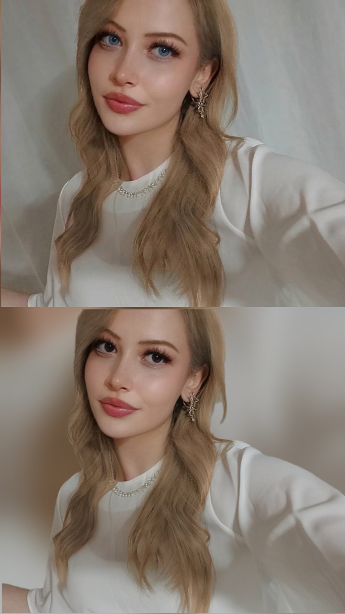 Sizce daha iyi duran hangisi, kendi göz rengim mi yoksa mavi lens mi?