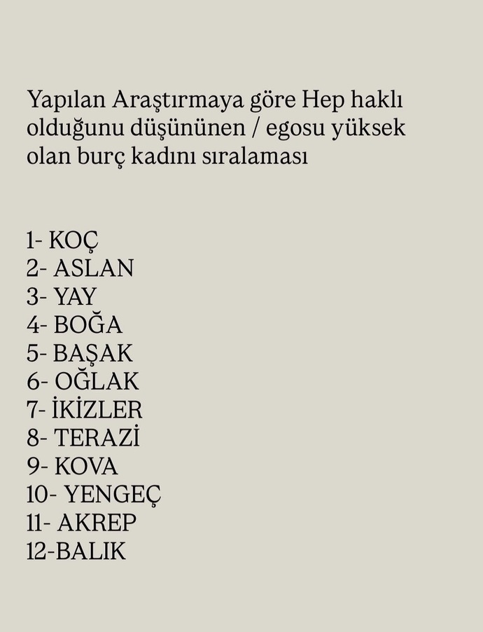 En egolu burç hangisi?