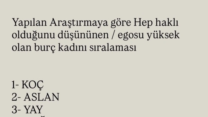 En egolu burç hangisi?