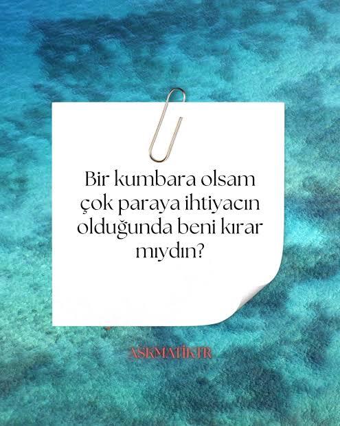 İlişkinizin geleceğini görmek için sevgilinize sormanız gereken tek bir turnusol kağıdı sorusu olsaydı, o soru ne olurdu?