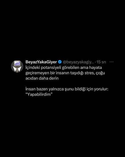 Pontasiyelini gerçekleştirdiğini düşünüyormusun ya da  potansiyelini harcadığını düşünüyormusun?