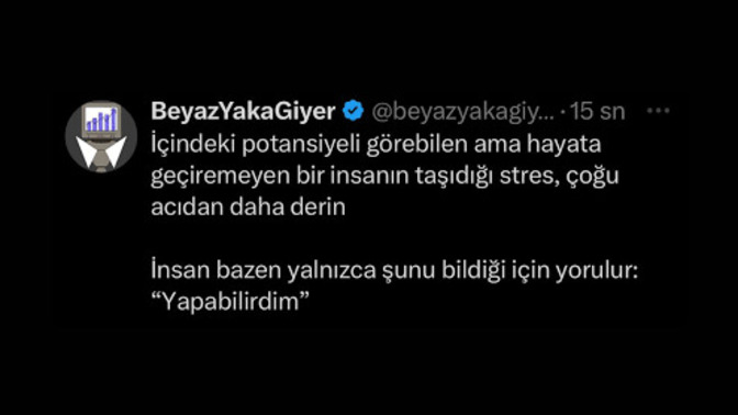 Pontasiyelini gerçekleştirdiğini düşünüyormusun ya da  potansiyelini harcadığını düşünüyormusun?