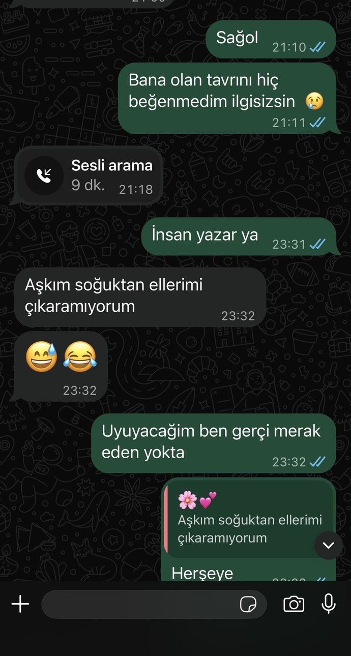 Sevgilimle konuşmak bana yetmiyor çok ilgisiz hissediyorum ne yapabilirim?