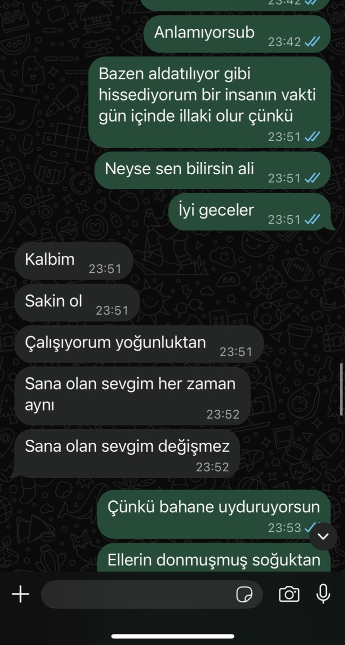 Sevgilimle konuşmak bana yetmiyor çok ilgisiz hissediyorum ne yapabilirim?