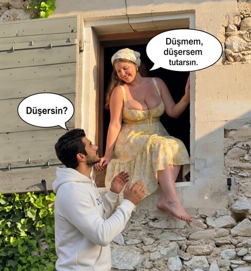 Tombul tombul biri misin?
