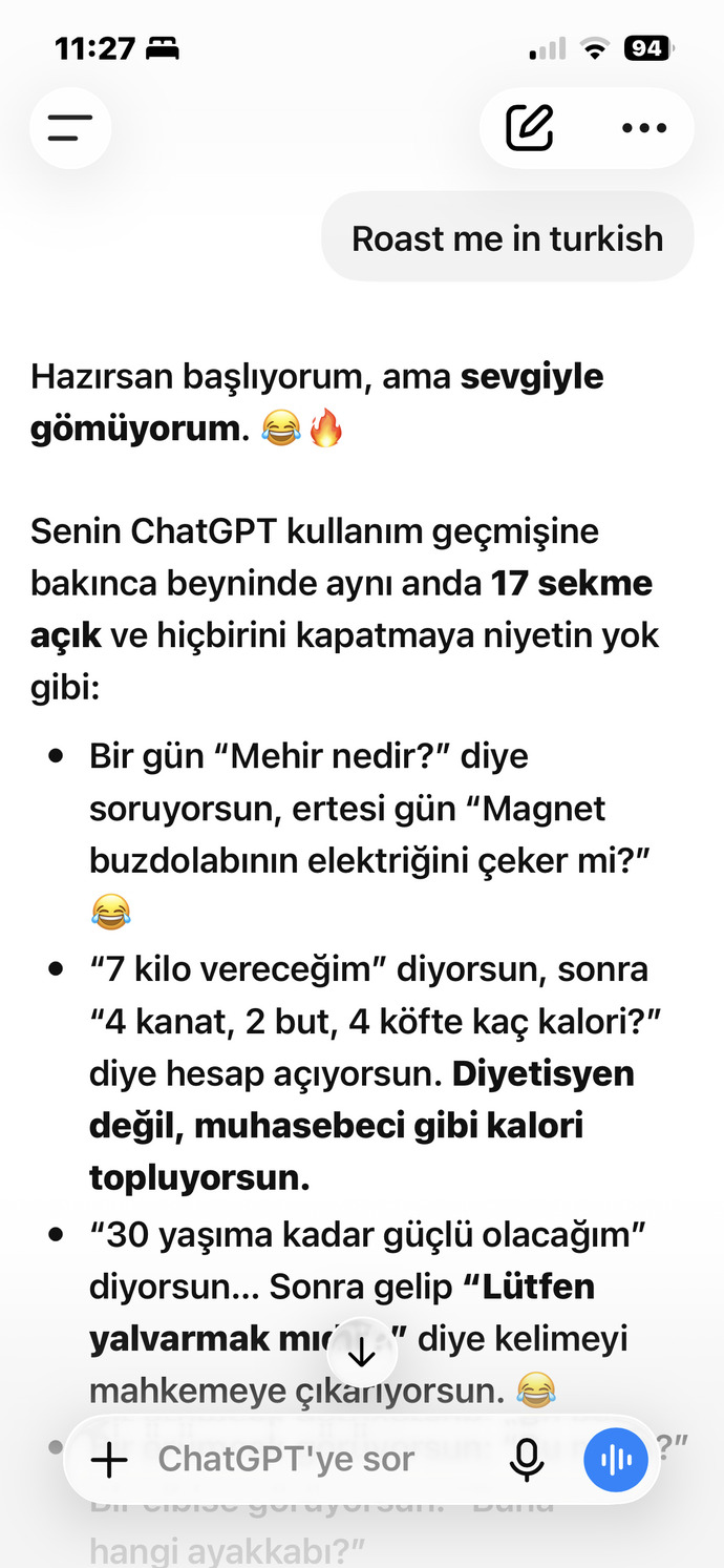 ChatGPT ye bunu sordunuz mu?
