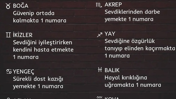 Burcunuza göre hangi konuda 1 numarasın?