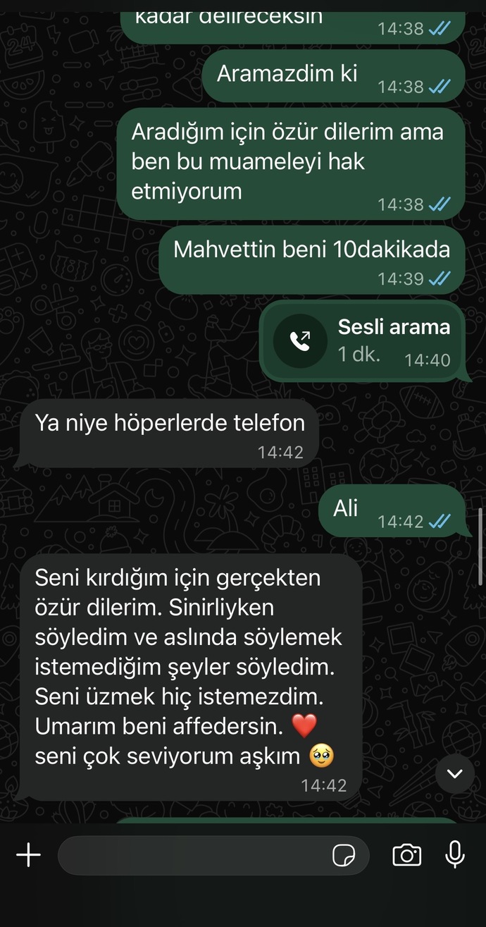 Sizce bana karşı çok kaba değil mi?