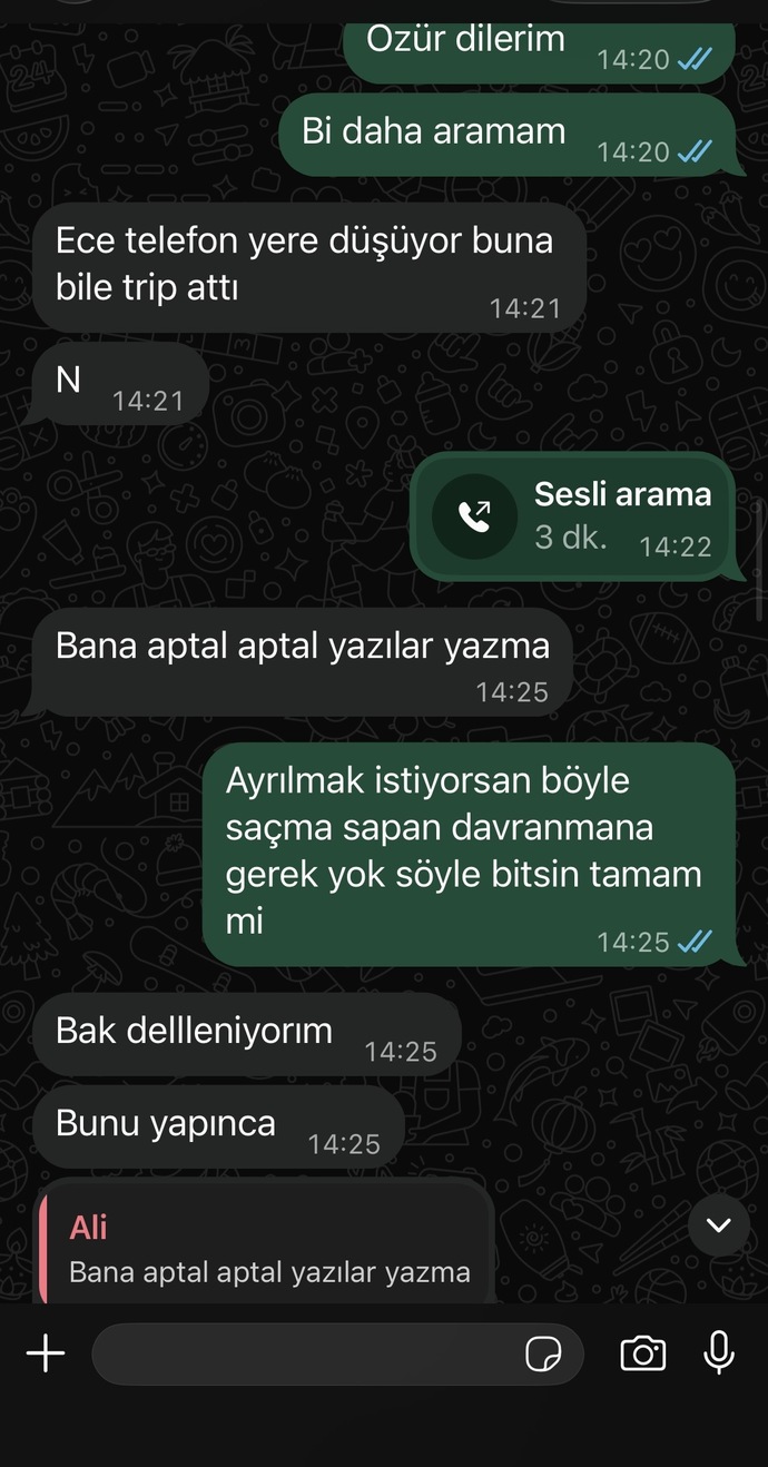 Sizce bana karşı çok kaba değil mi?