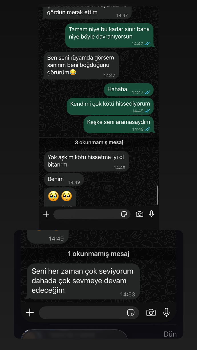 Sizce bana karşı çok kaba değil mi?