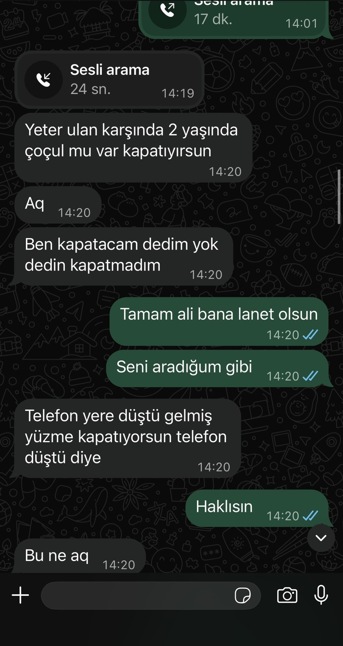Sizce bana karşı çok kaba değil mi?