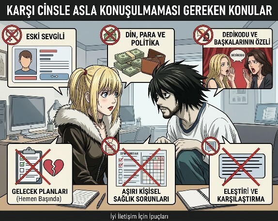 Karşı cinsle asla konuşulmaması gereken konular nelerdir?