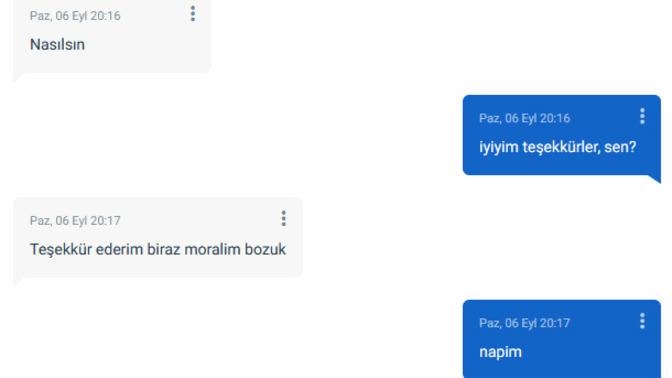 Psikoloğa veya ilişki koçuna mı benziyom olm ben?