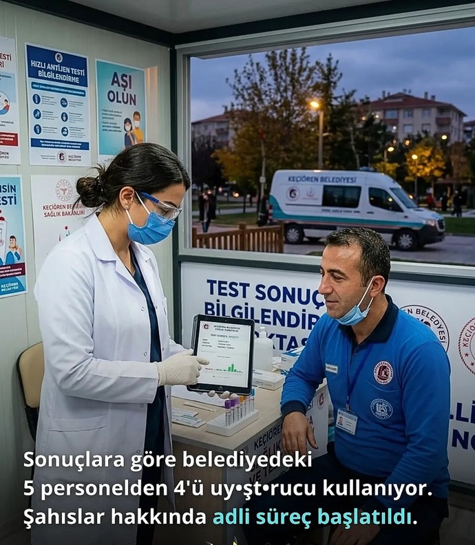Ankara Keçiören Belediyesinde çalışan personele uyuşturucu testi yapıldı. Bilin bakalım sonuçlar nasıl?