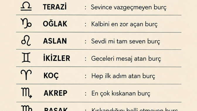 Burcunuz aşkta böyle mi?