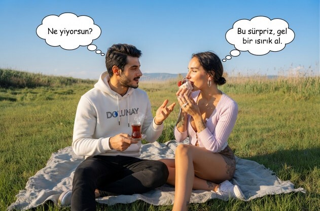 Son yediğin şeyi çayın yanında yeseydim, ben çayın yanında ne yemiş olurdum?