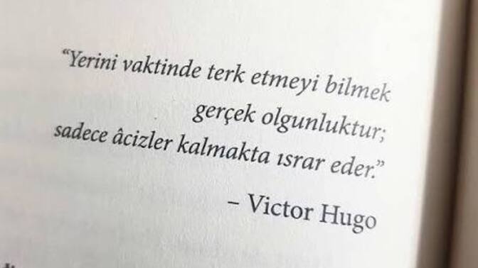 Sevdiğiniz bi' alıntı var mı?