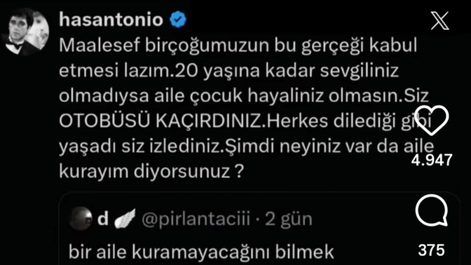 21 yaşıma kadar ne bir sevgilim ne de bir beğenen olmadi, bundan sonra birini bulmam mümkün değil mi?