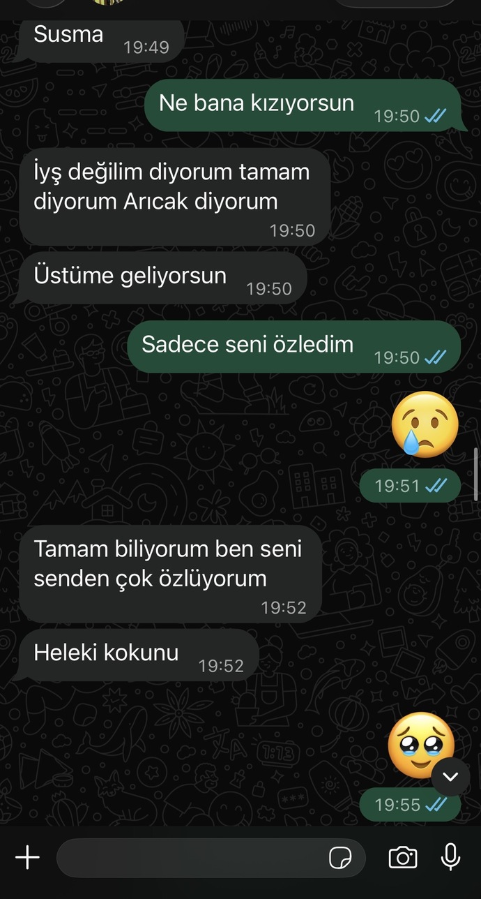 Sizce sevgilimin çok mu üstüne gidiyorum yoksa hakli miyim?