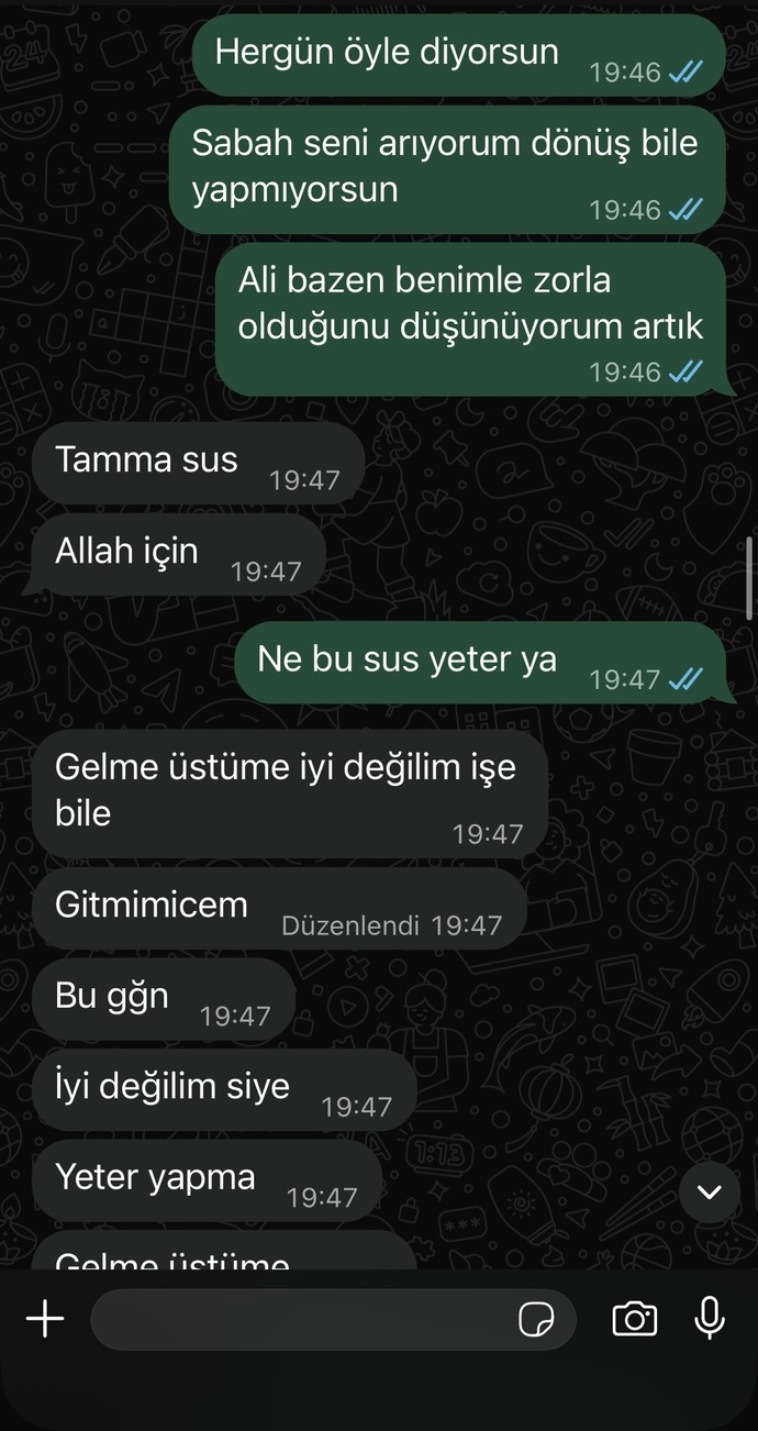 Sizce sevgilimin çok mu üstüne gidiyorum yoksa hakli miyim?