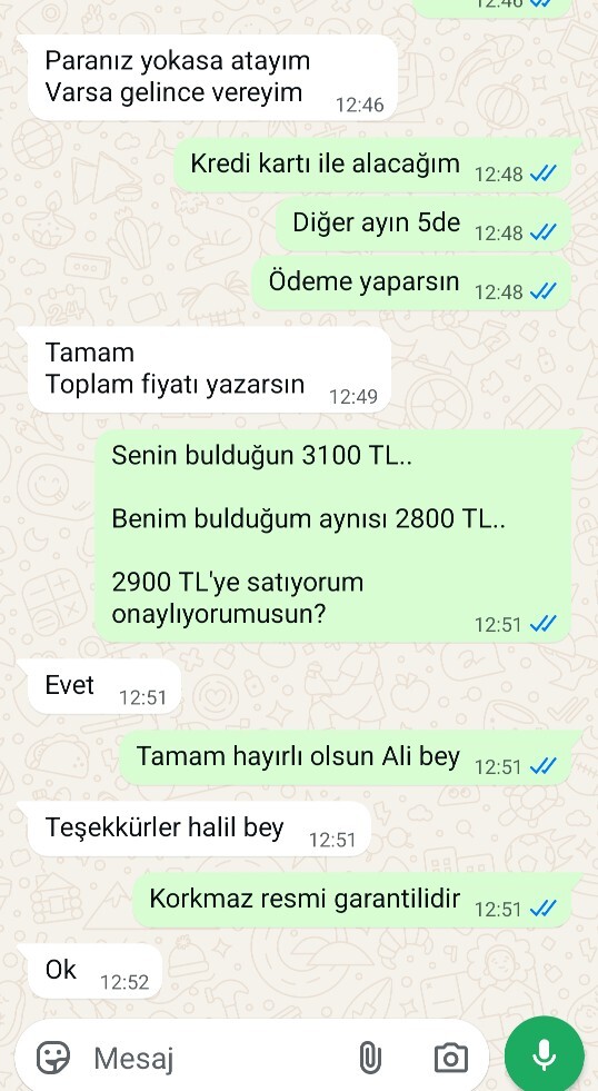 İnternet üzerinden aldığın en son şeyi, sana ben alsaydım bu ne olur du?
