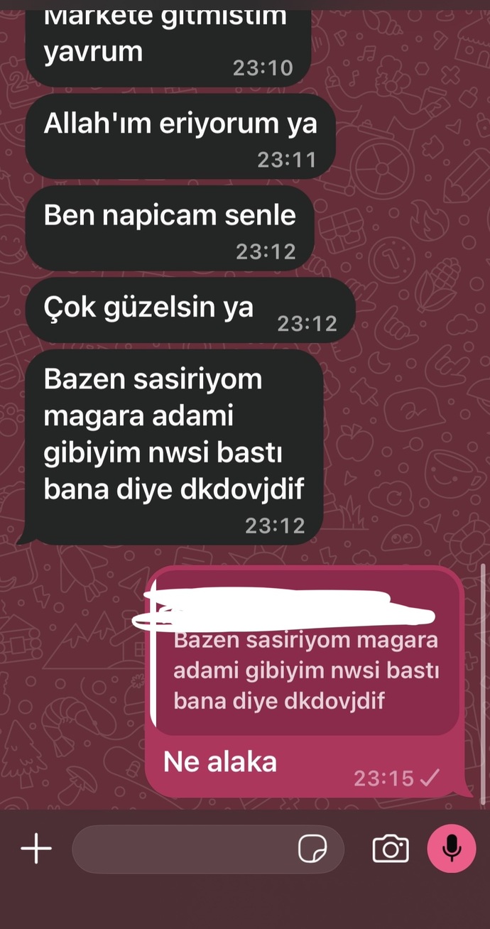 Sevgilimin böyle demesi ne alaka?
