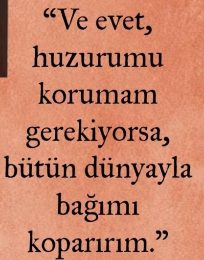 Huzurunu korumak için neler yaparsın?