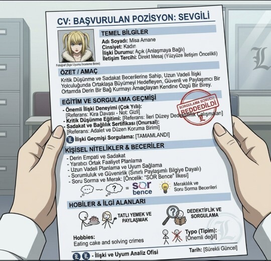 Sizinle sevgili olacak adayın özgeçmişi nasıl olmalıdır?