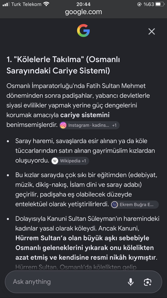 Keşke eski sisteme geri dönsek. Kanuninin köleleri ve kadın köleler sistemi iyi değil miymiş?