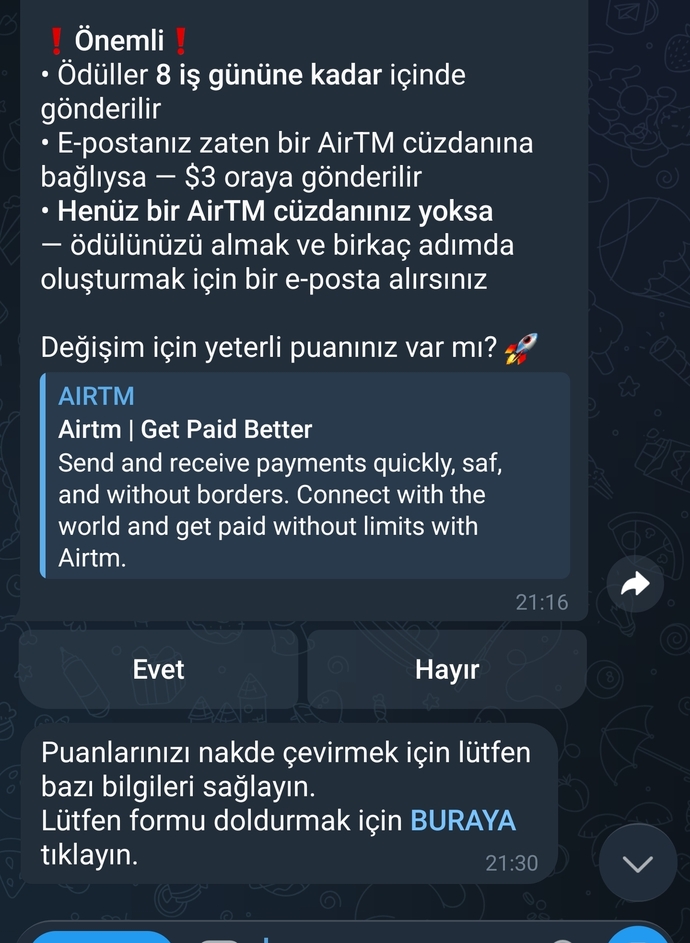 Oyun oyna kazan veya anket doldur yapan var mı aranızda kazanç var mı bunda?