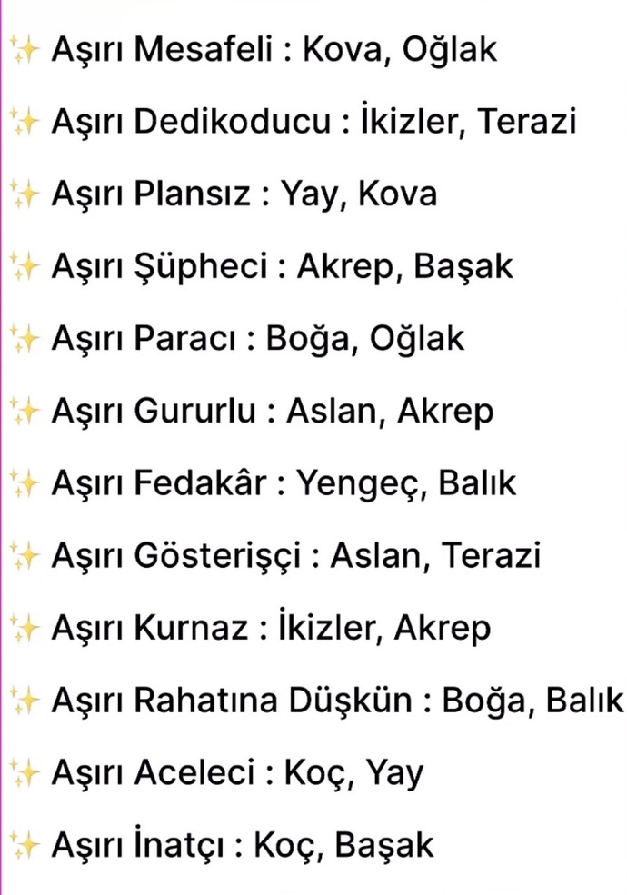 Sizde asiriya kacmaktan kendinizi alamadiginiz huylar neler?