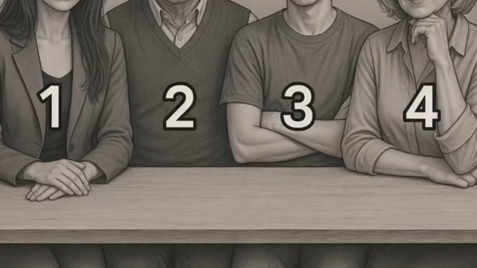 ​Masadaki kişilere bakın ve ilk hissinizle cevap verin hangisi ayrılığı düşünüyor? ​numarayı yazın karakter analizi yapayım?