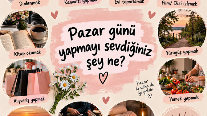 Pazar günü rutinleriniz neler, en çok ne yapmayı seviyorsunuz?
