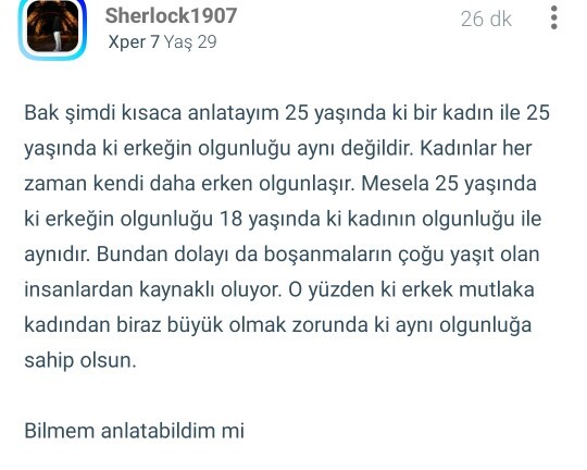 Kendi yaşıtım erkekler neden bana bu kadar çocuksu ve olgunlaşmamış geliyor?