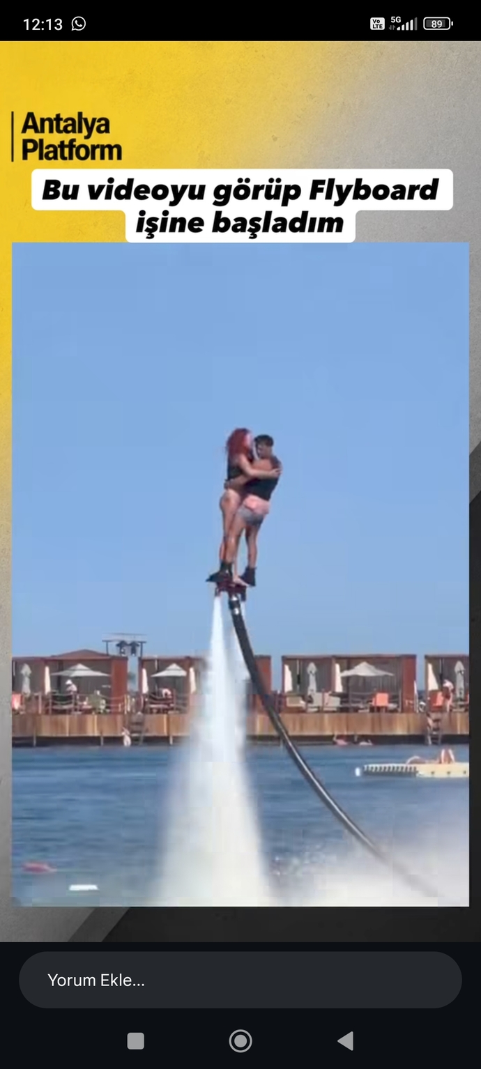 Flyboard çılgınlığına katıldınız mı 🌊?
