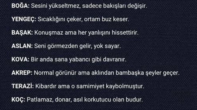 Sessizliğinizde burcunuz ne kadar tehlikeli?