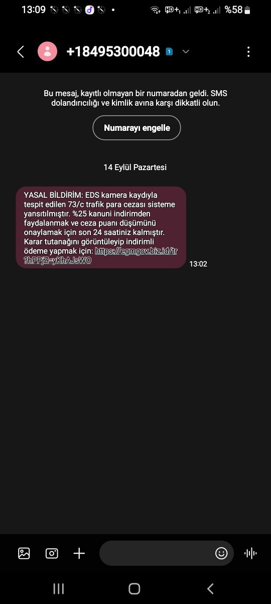 Yurt dışı numaradan gelen trafik cezası SMS’i gerçek mi, dolandırıcılık mı?