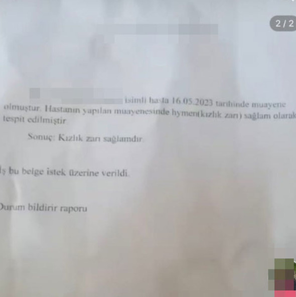 Rapor belge kanit ekran goruntusu sunmayi sever misiniz?