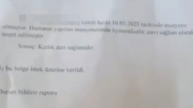 Rapor belge kanit ekran goruntusu sunmayi sever misiniz?