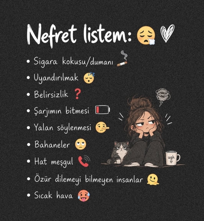 Nefret listende neler var?