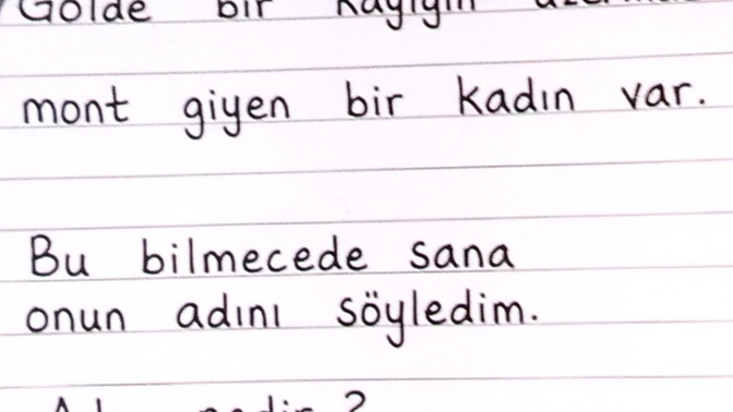 Aşağıda gizlenen kadın ismini kimler bilecek bakalım?