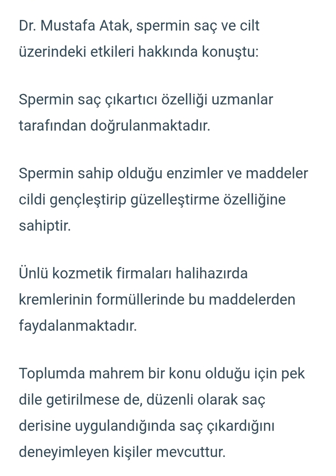 Sperm faydalı mı?