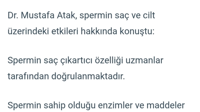 Sperm faydalı mı?